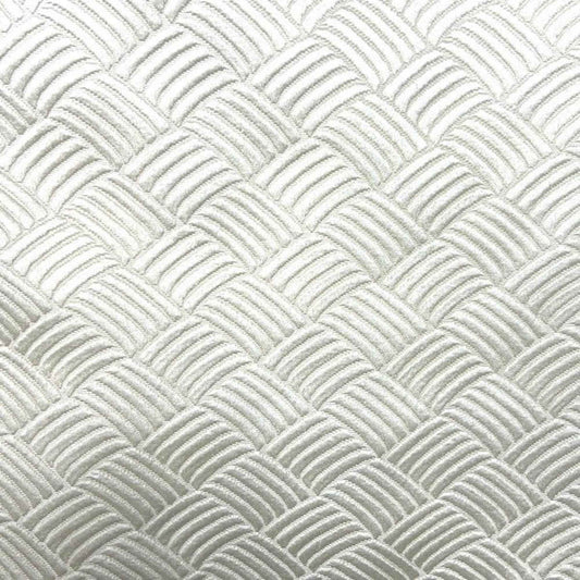 Ivory Bonanza Jacquard, Quilted Look - Custom Tablecloths