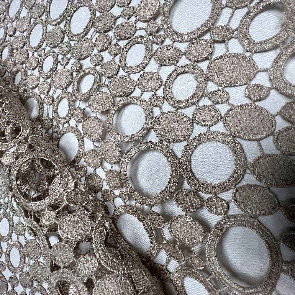 linen Bubbles Lace Fabric by the Yard - 52 Inch Wide