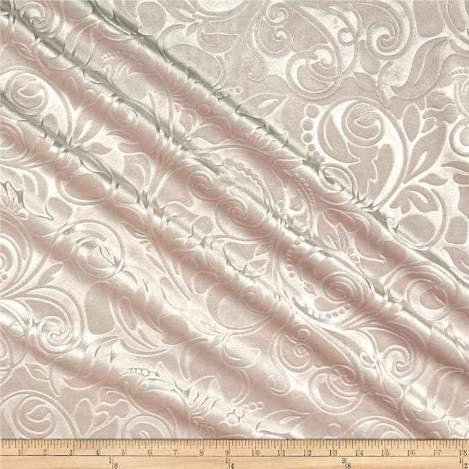 Blush Brocade Scroll Velvet - Custom Tablecloths
