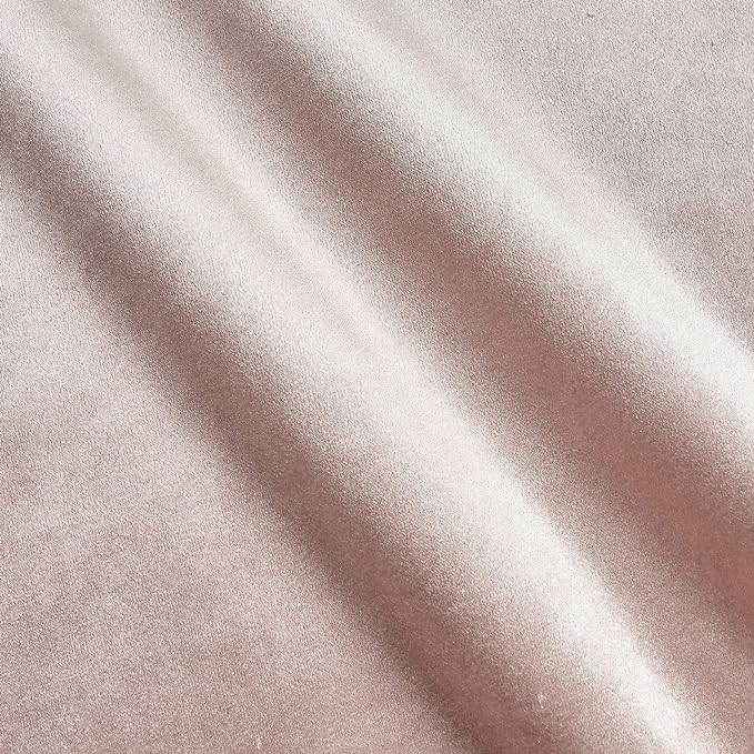 Blush Shiny Velvet Fabric by the Yard - 72 Inch Wide