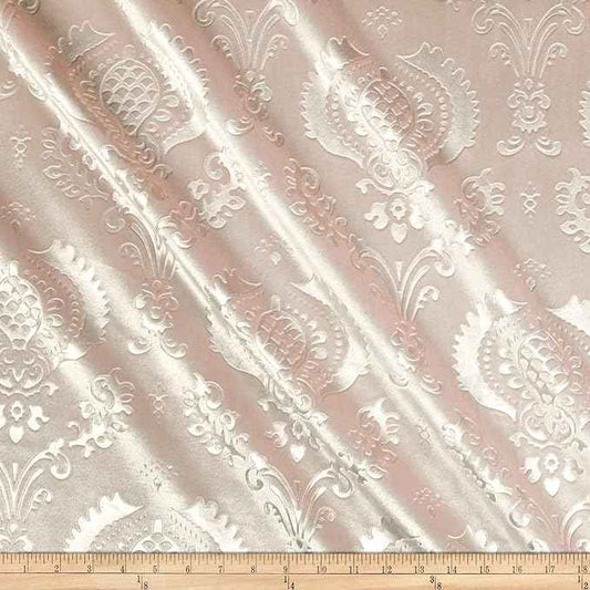 Blush Brocade Damask Velvet - Custom Tablecloths