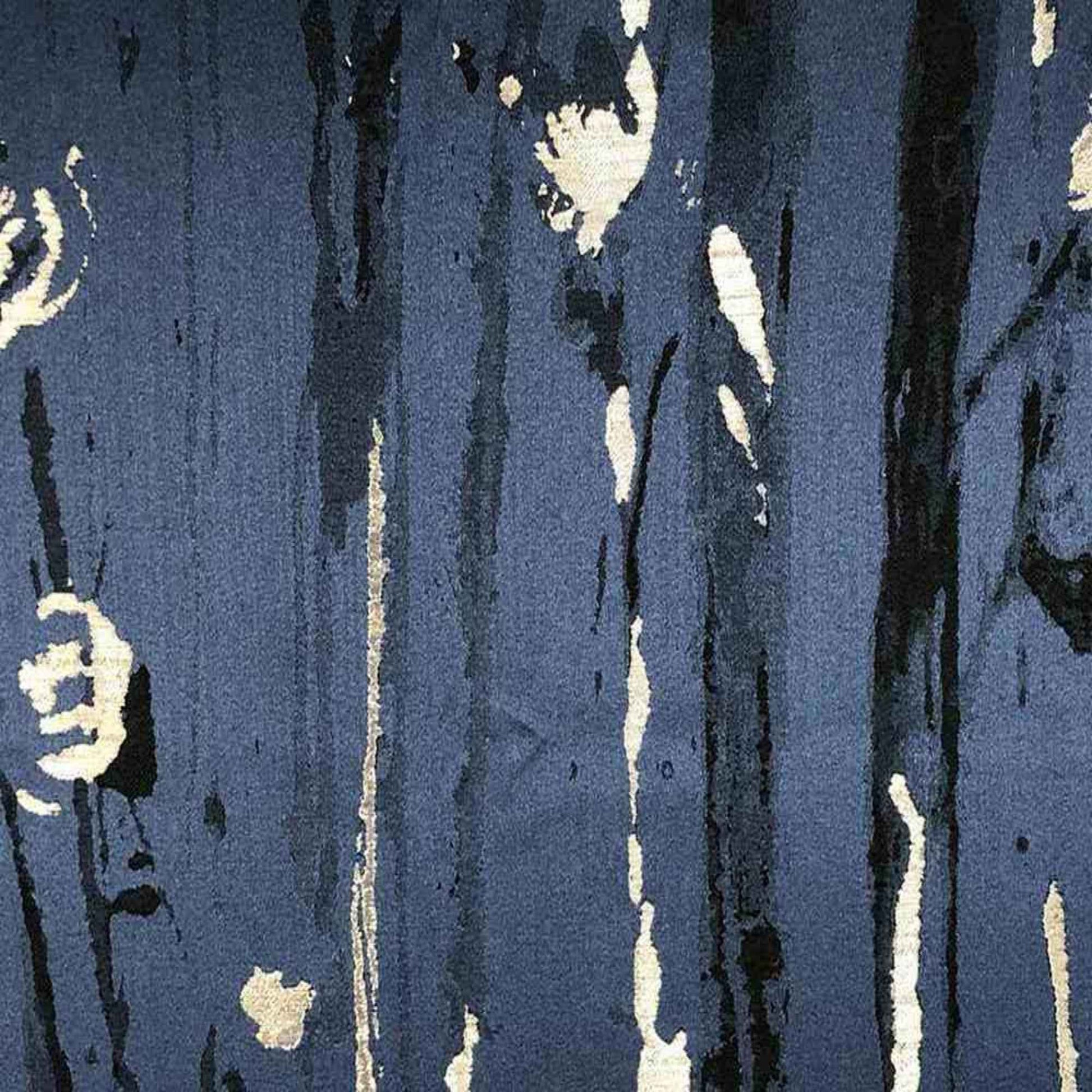 Navy Des Arts Jacquard - Custom Tablecloths