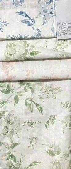 Yellow Dover Floral Digital Print Fabric - Linen Look - 115 Inch. in Width Fabric by the Yard - 115 Inch Wide