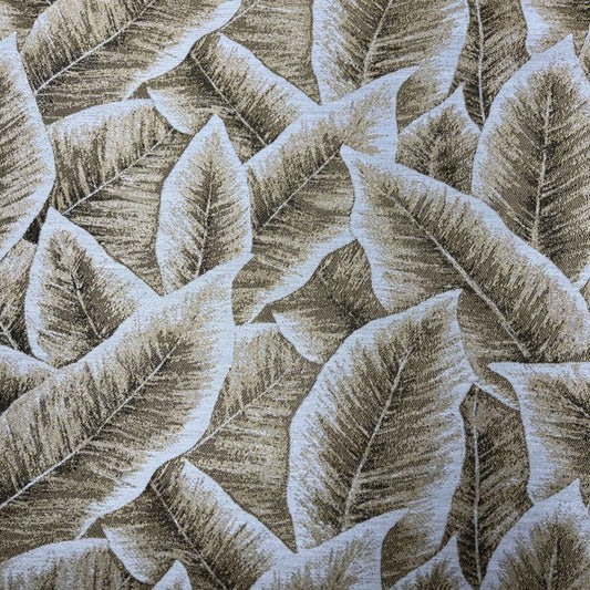 Gold FOLIAGE Jacquard Leave Print - Custom Tablecloths