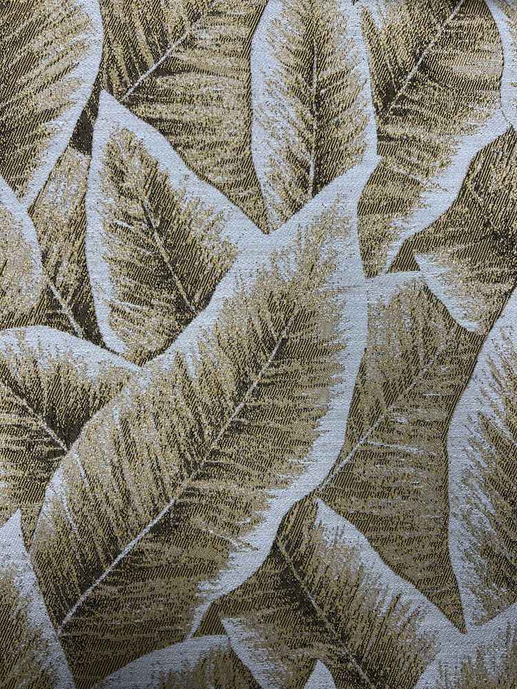FOLIAGE Jacquard Leave Print - Tablecloth - Gold
