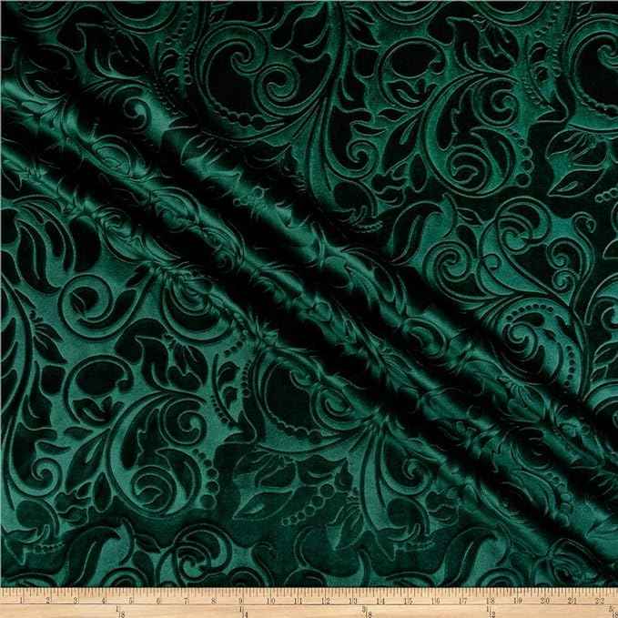 Forest Brocade Scroll Velvet - Custom Tablecloths