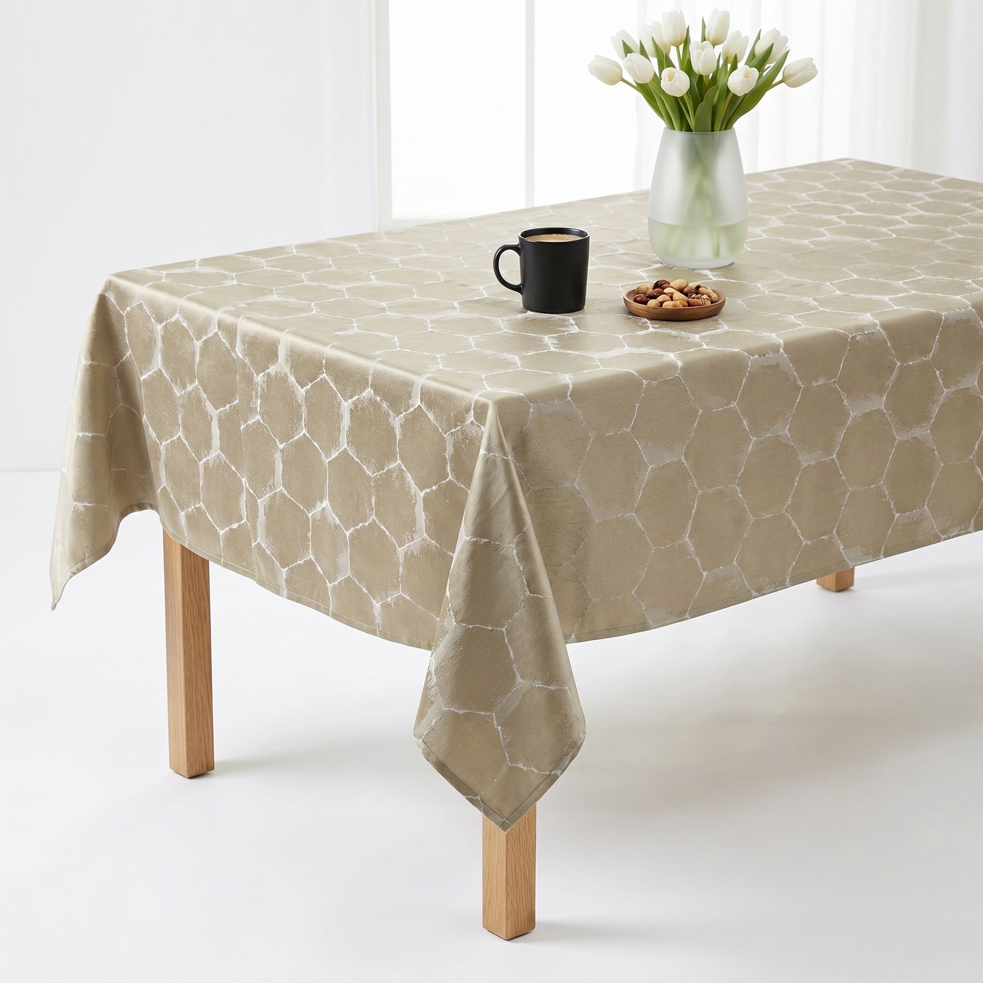 Frontier Taupe Tablecloth