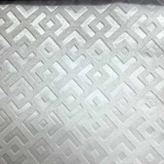 White Gate Brocade Velvet - Custom Tablecloths