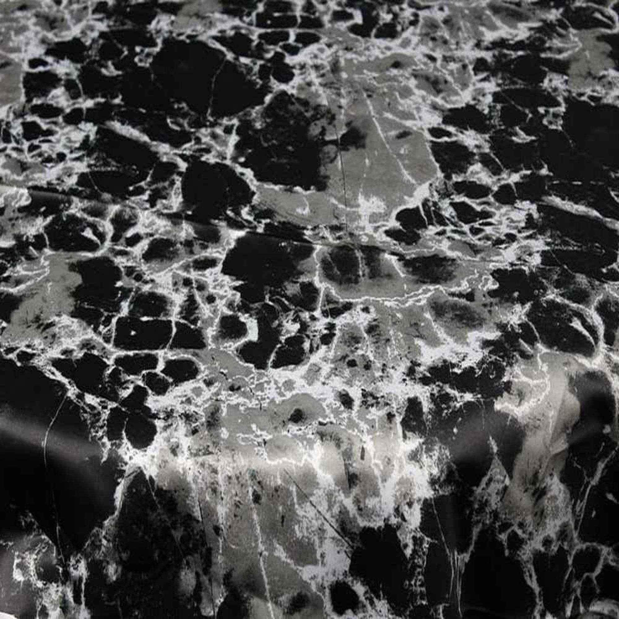 Black GRANITE - Digital Print Satin Fabric - Cotton Hand - 58 Inch. in Width Fabric by the Yard - 58 Inch Wide