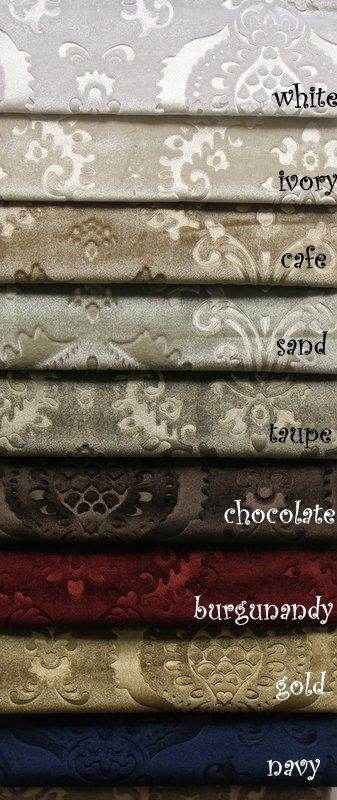 Chocolate Brocade Damask Velvet Fabric by the Yard - 58 Inch Wide