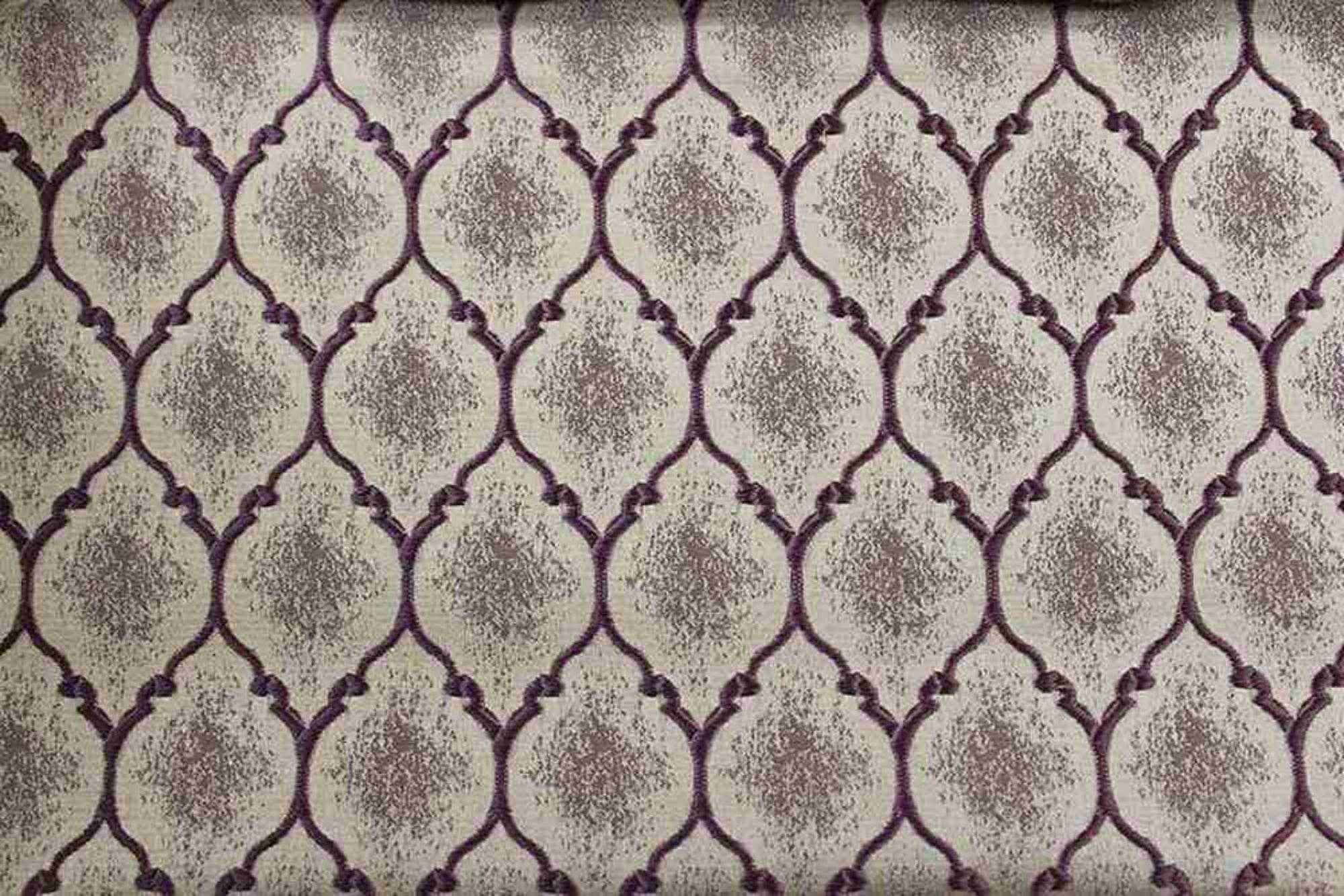 Lilac Ladino Jacquard Fabric by the Yard - 55 Inch Wide