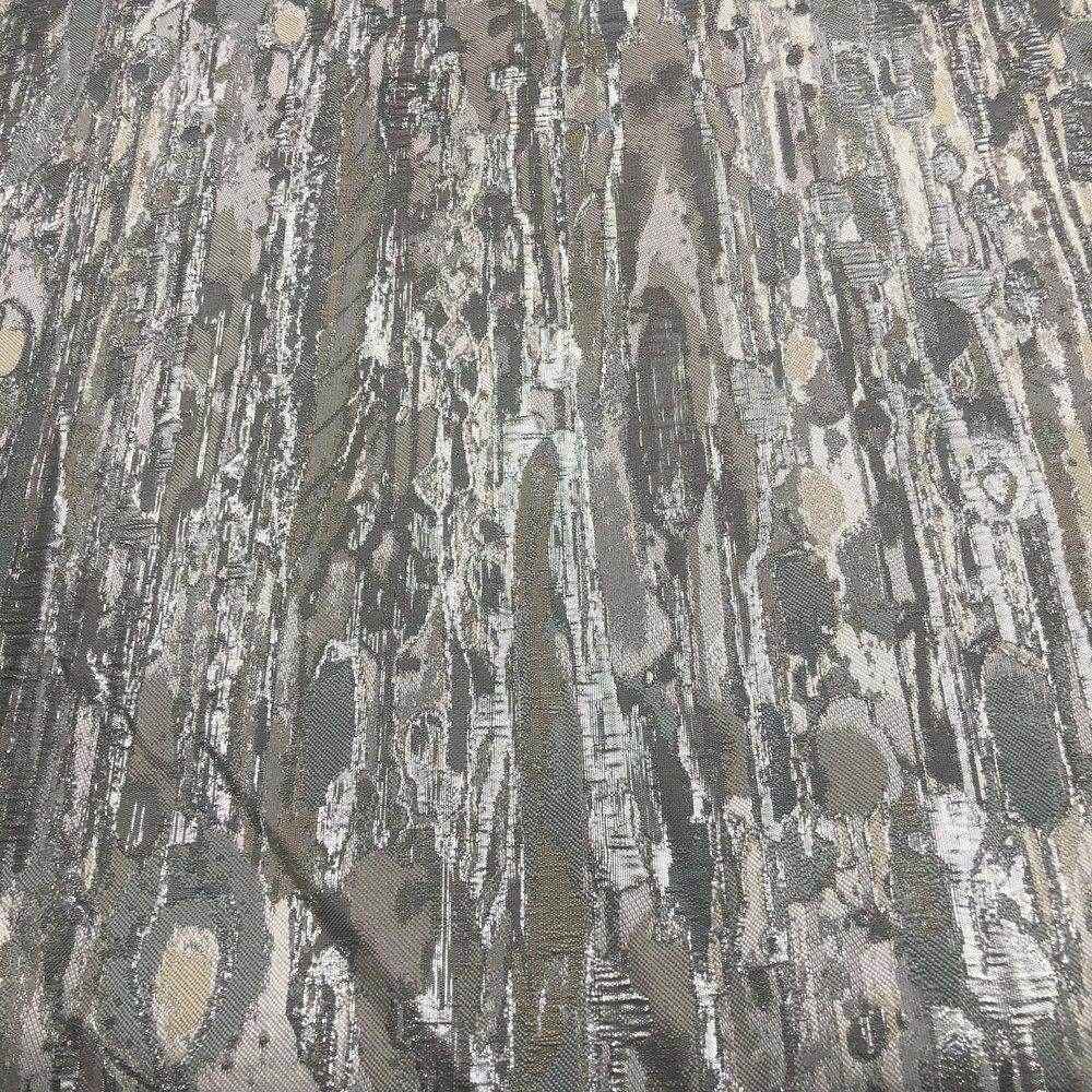 Silver LYNN Jacquard Print Metallic Fabric by the Yard - 118 Inch Wide
