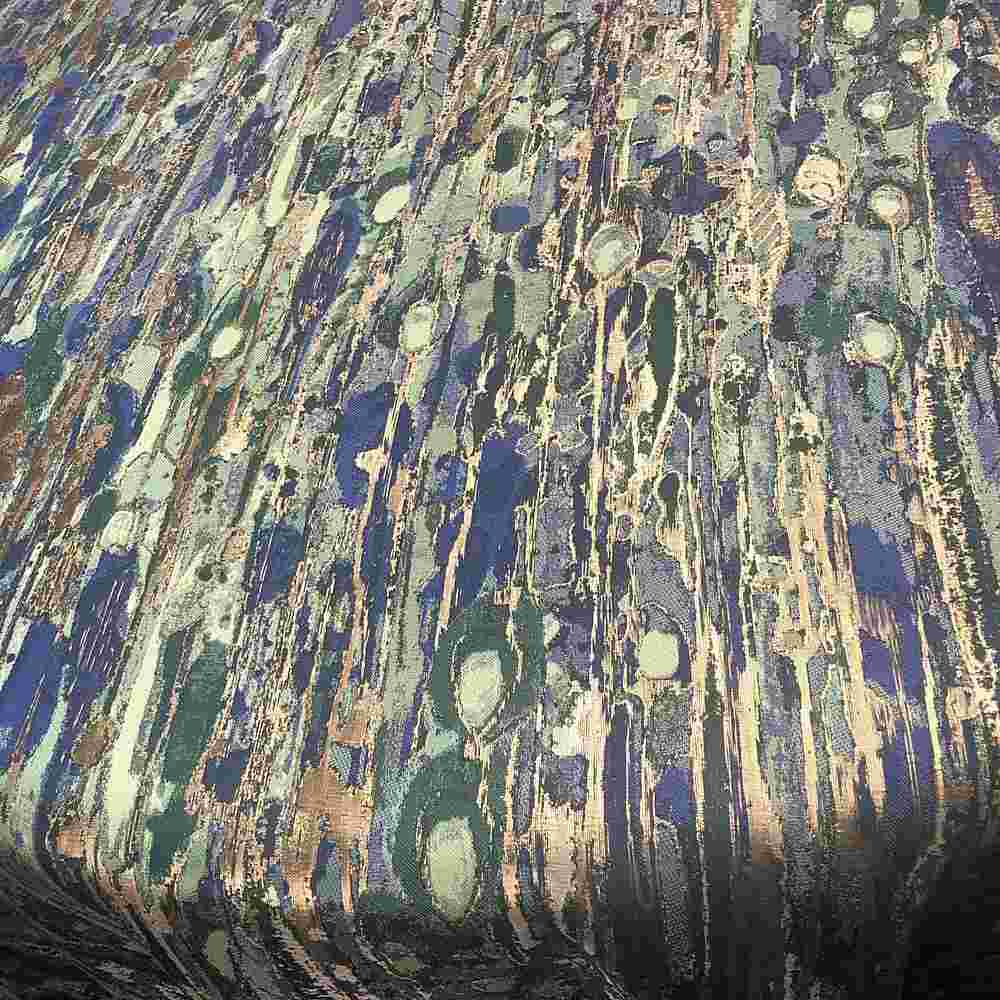 Green LYNN Jacquard Print Metallic - Custom Tablecloths