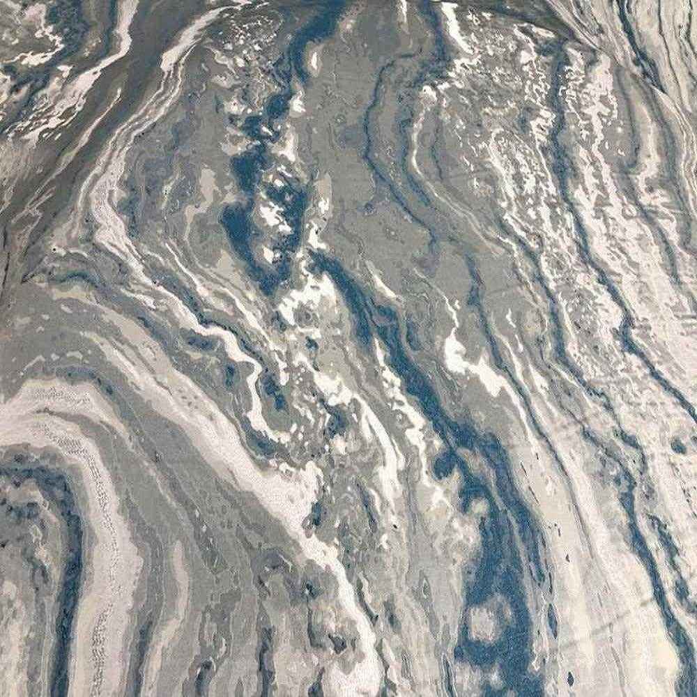 Aqua Mahwah Metallic Marbleized Fabric - 54 Inch. in Width Fabric by the Yard - 54 Inch Wide