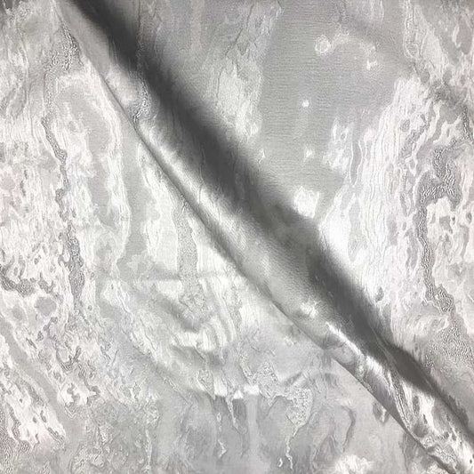 White Mahwah Metallic Marbleized - Custom Tablecloths