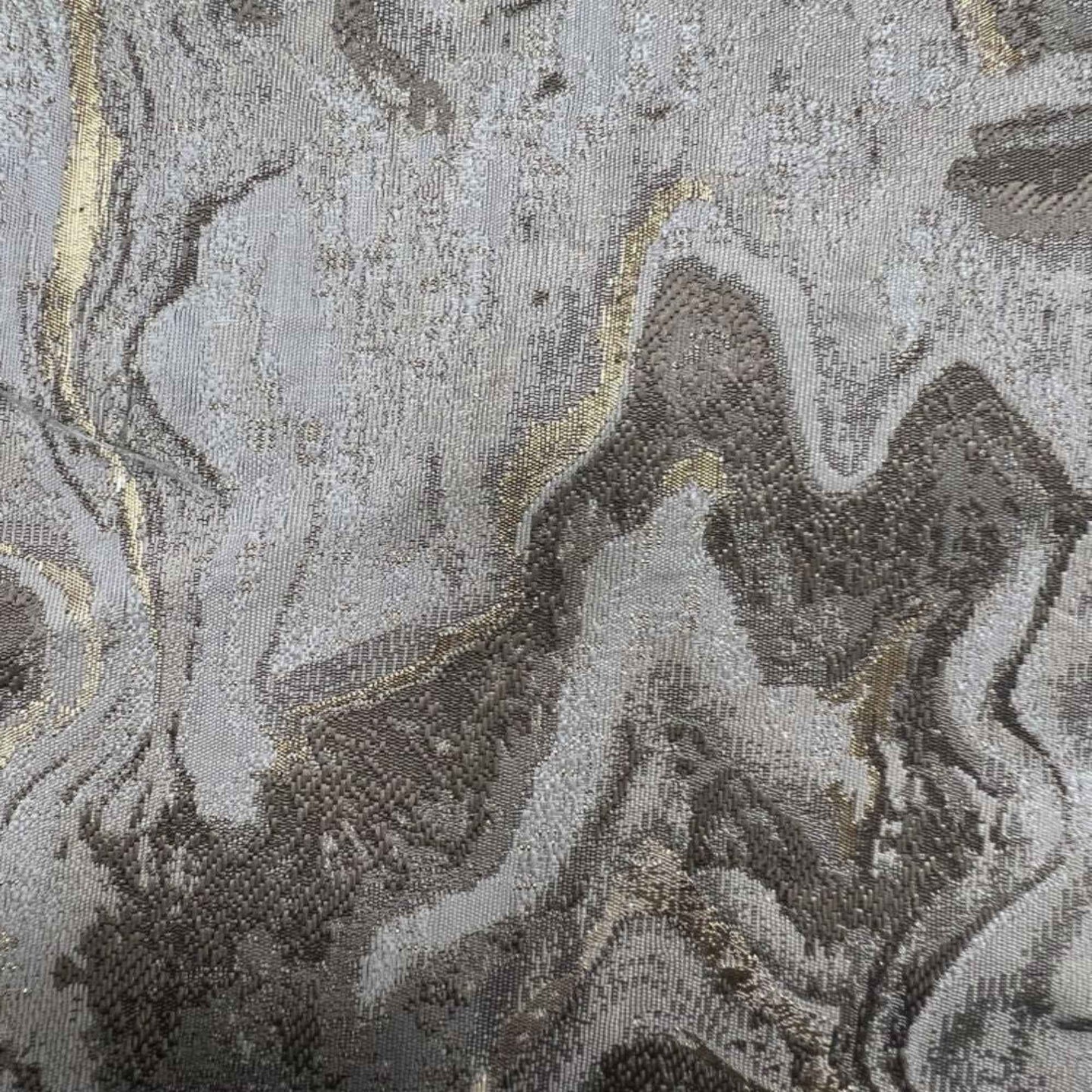 Beige MILANO Jacquard Print Metallic Marbleized - Custom Tablecloths