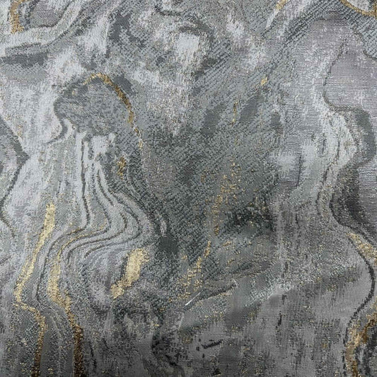 Gray MILANO Jacquard Print Metallic Marbleized - Custom Tablecloths