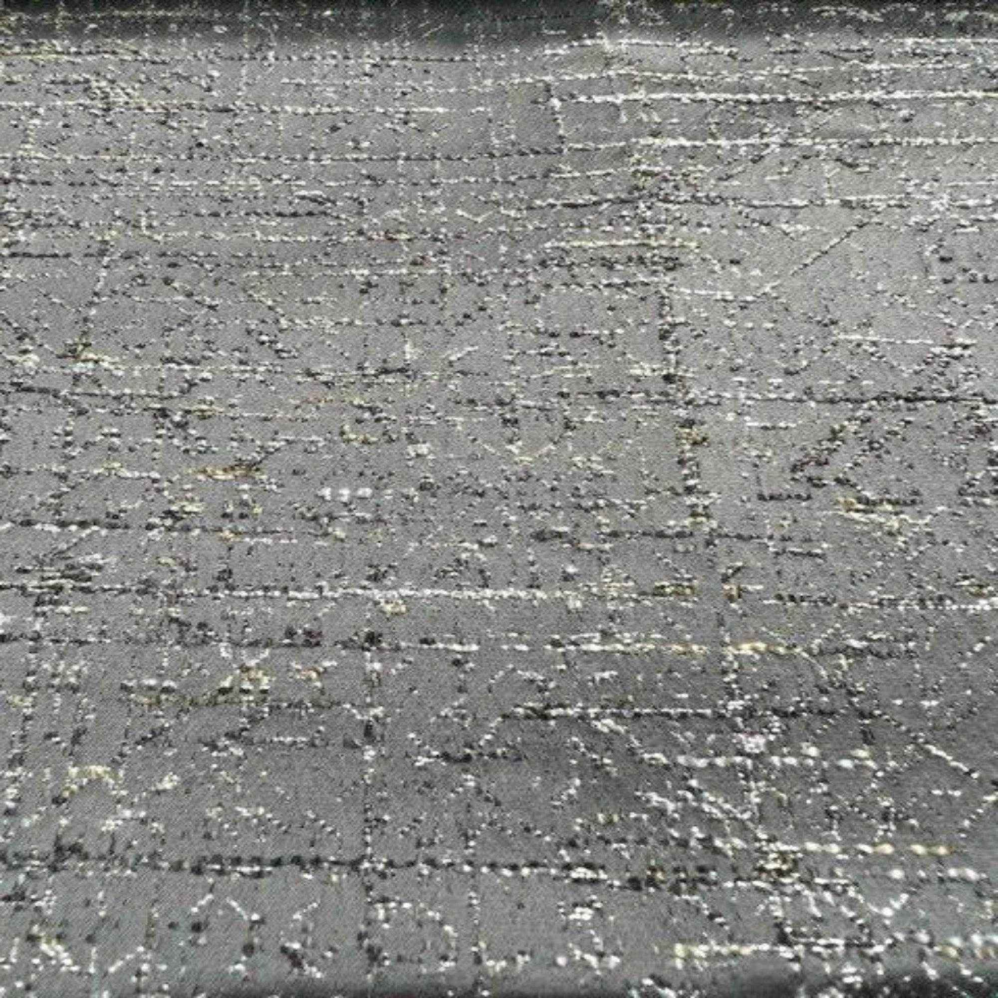 Grey Mumbai Sparkling Jacquard Fabric with Glitzy Yarn Fabric by the Yard - 118 Inch Wide