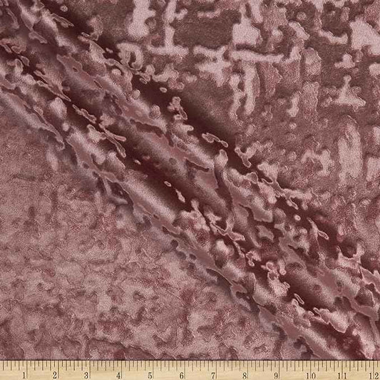 Mauve Abstract Crushed Velvet - Custom Tablecloths