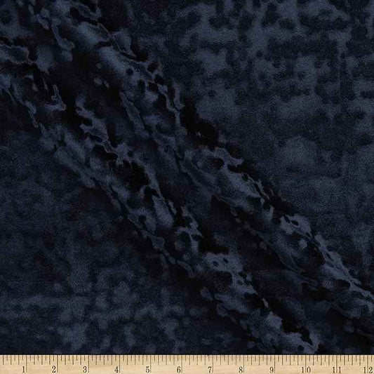 Navy Abstract Crushed Velvet - Custom Tablecloths