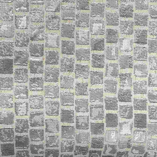 Silver PATIO Jacquard Print Metallic - Custom Tablecloths