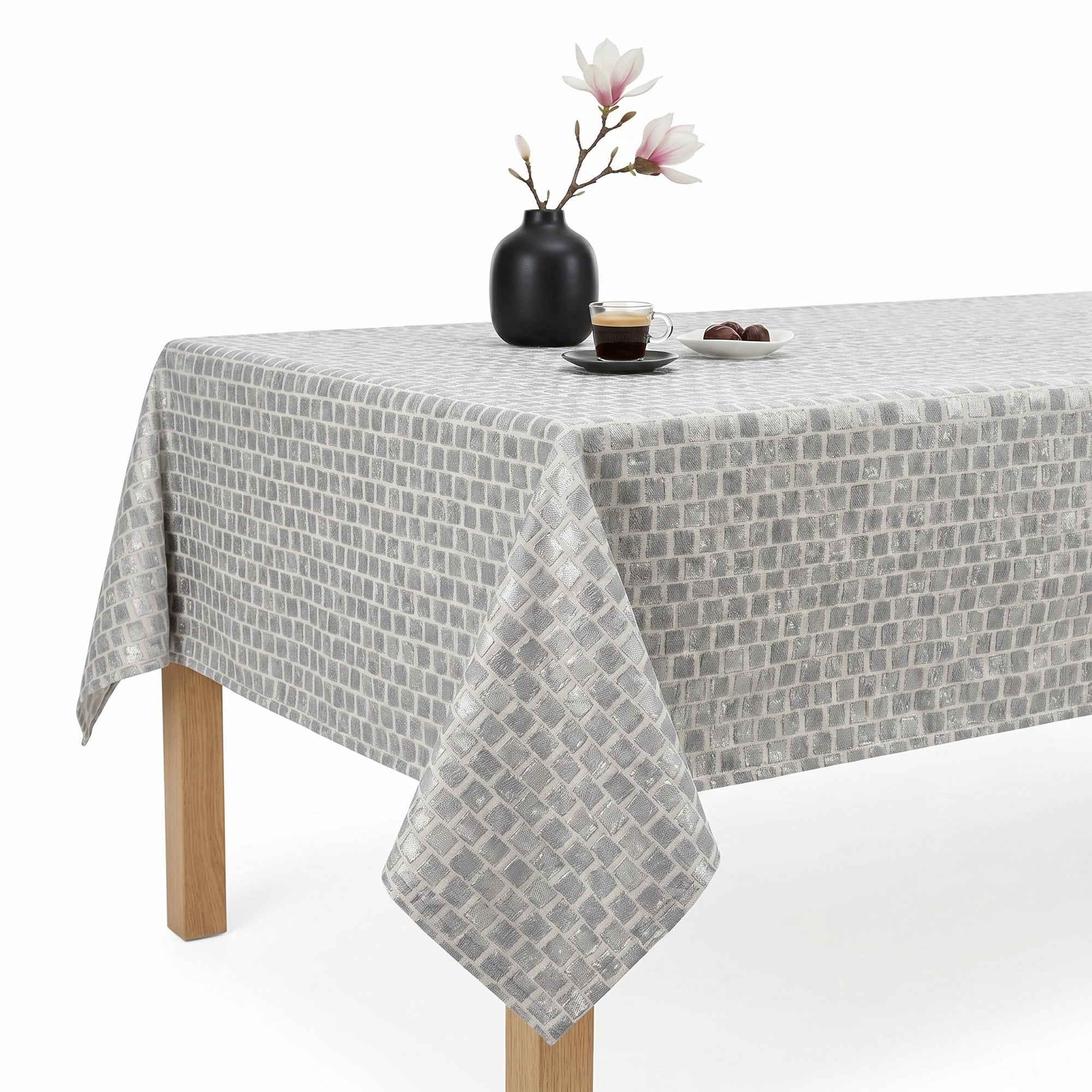 Patio Silver Tablecloth