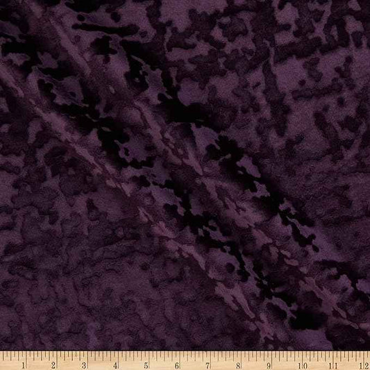 Plum Abstract Crushed Velvet - Custom Tablecloths