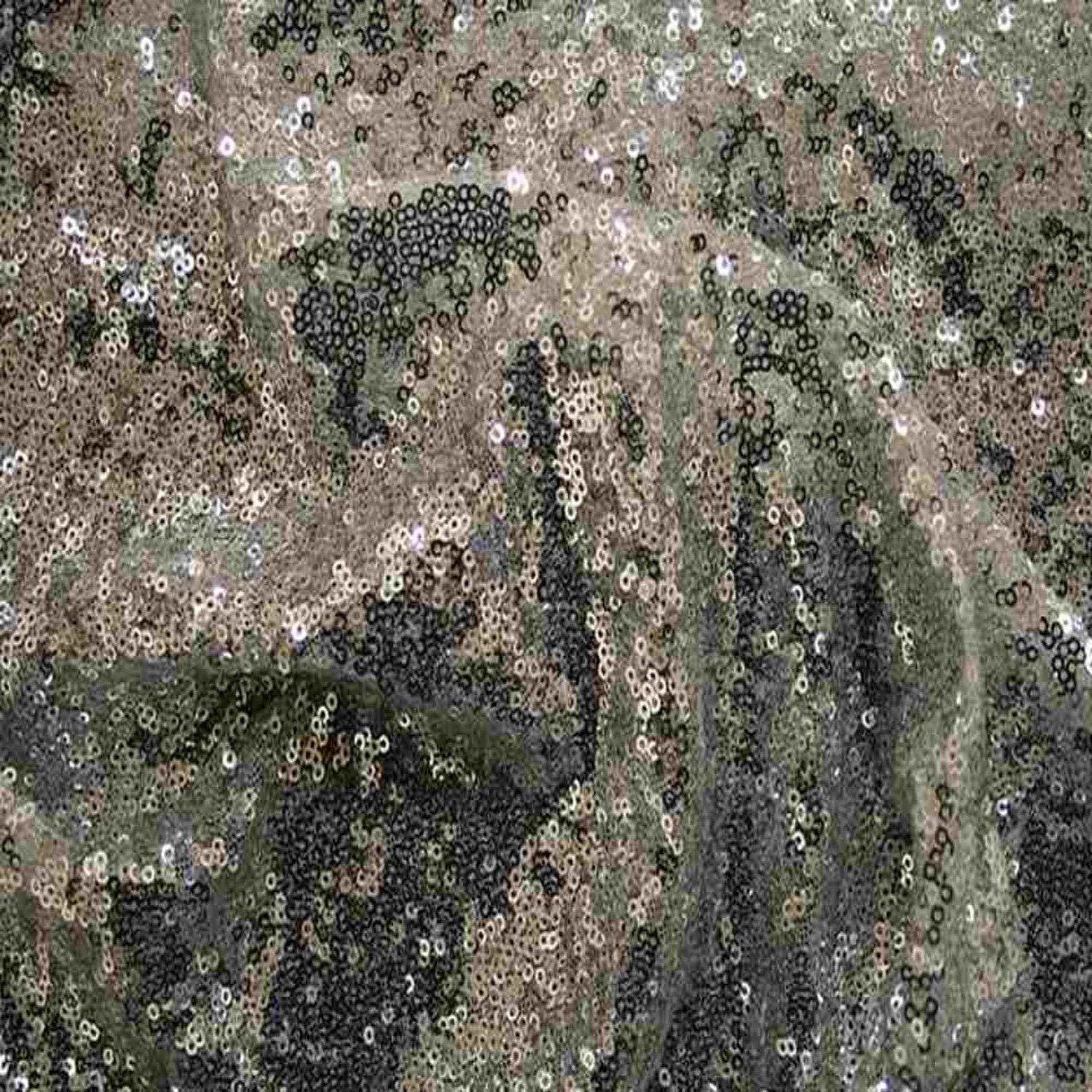 Silver QUINCY Sequin Fabric on Mesh Material Fabric by the Yard - 52 Inch Wide