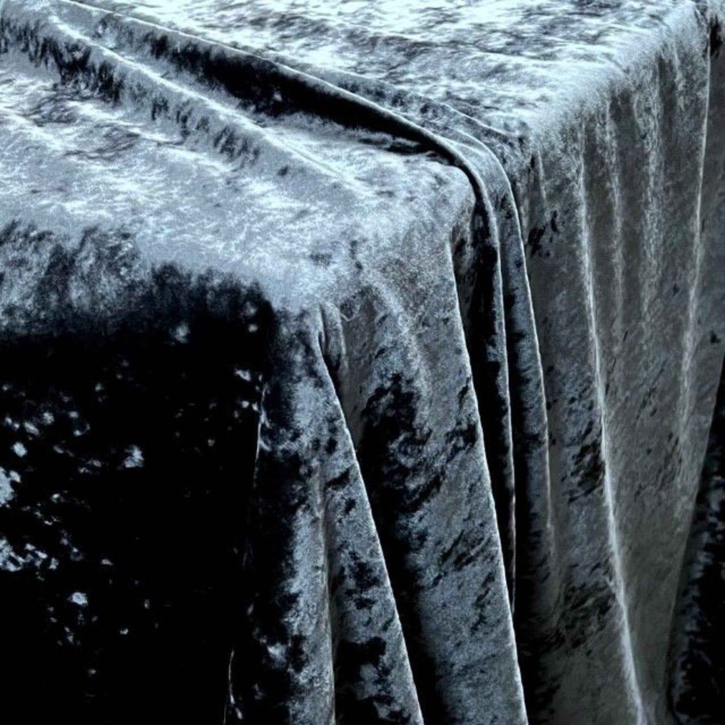 Navy Riverdale Crushed Velvet - Custom Tablecloths