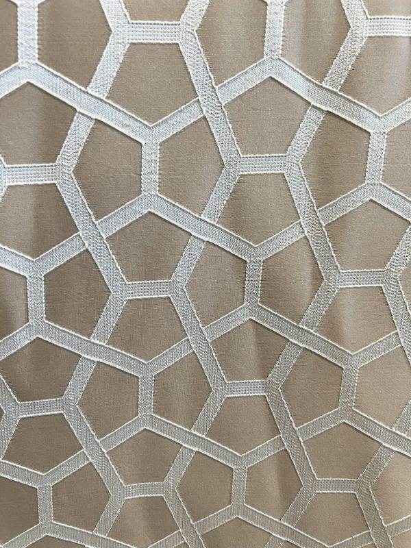 taupe SAPPHIRE Jacquard Fabric by the Yard - 118 Inch Wide
