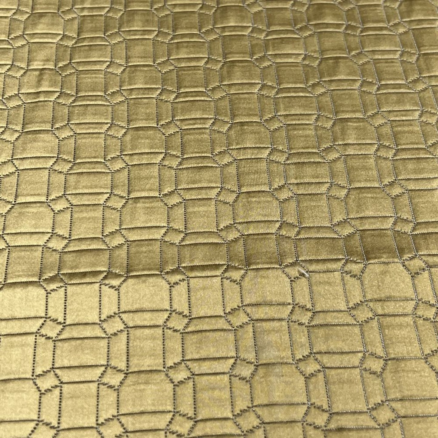 Gold Square Jacquard, Quilted Look - Custom Tablecloths