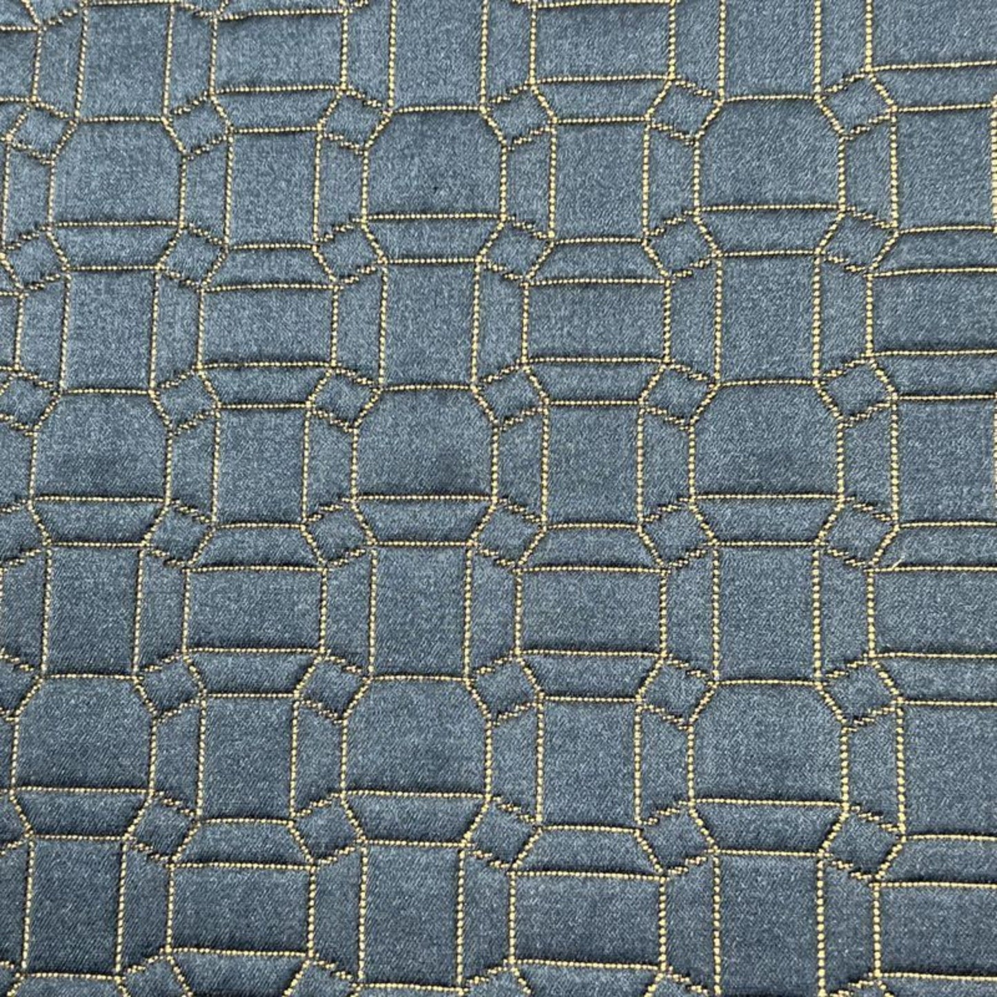 Navy Square Jacquard, Quilted Look - Custom Tablecloths