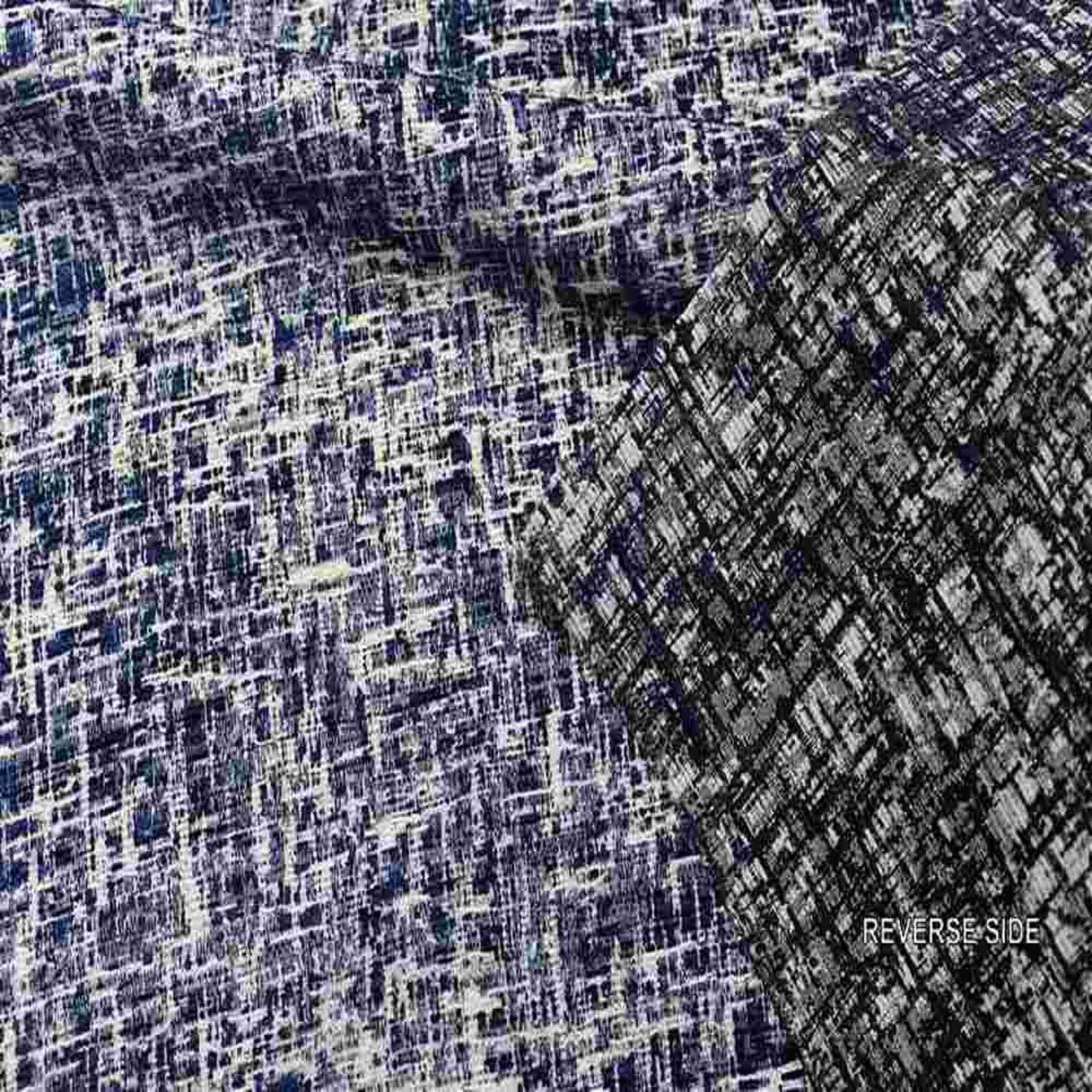 Navy Textura Jacquard Fabric by the Yard - 55 Inch Wide
