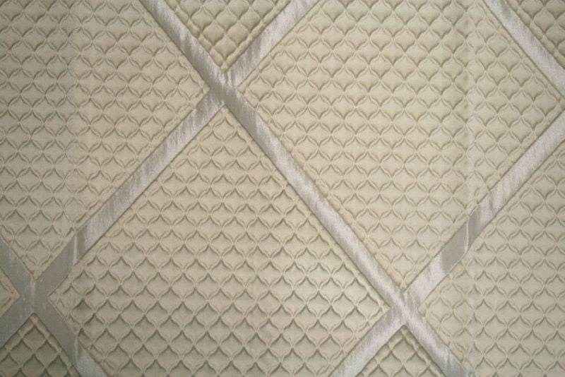 ivory TIMES SQUARE Jacquard Fabric by the Yard - 110 Inch Wide