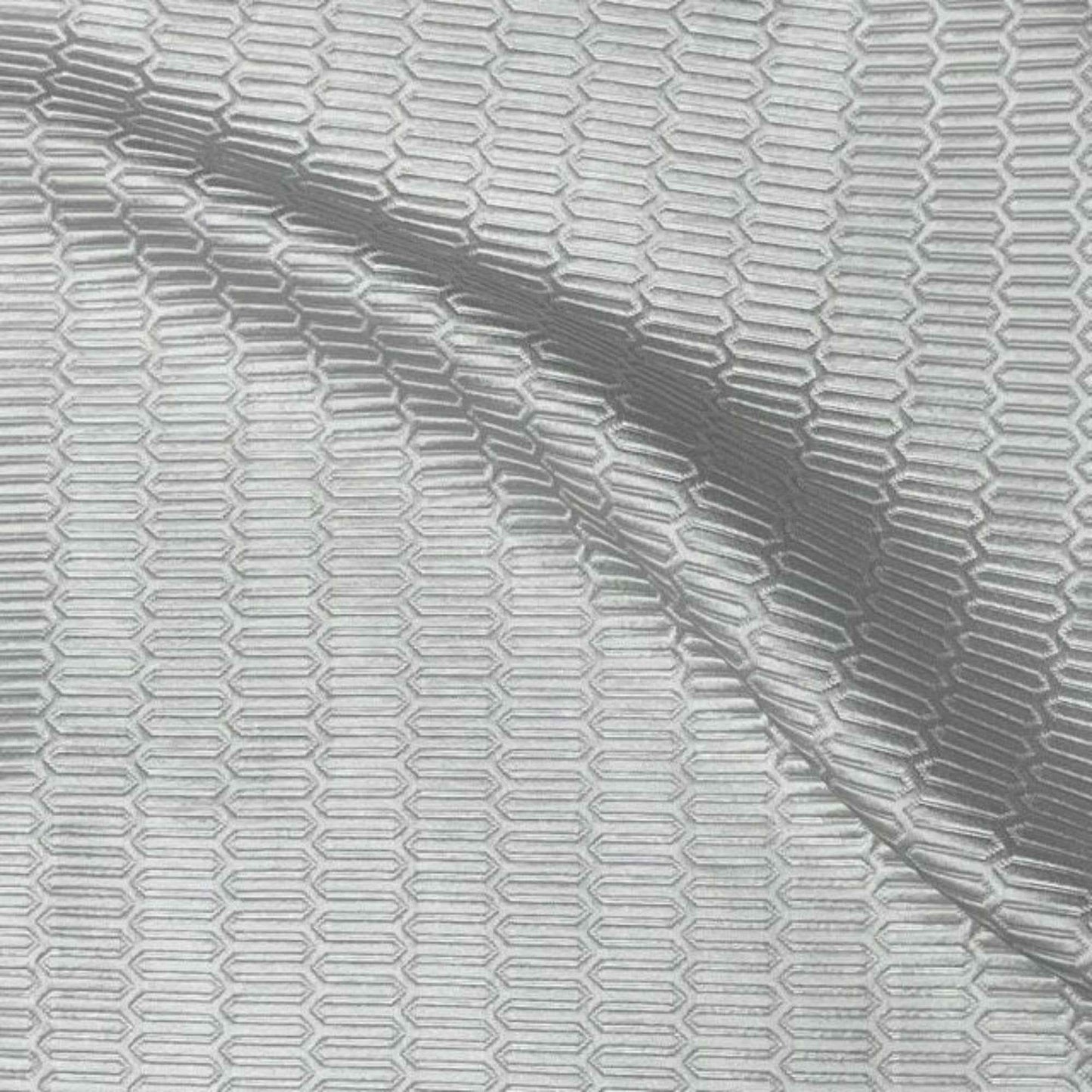 White Track Jacquard, Quilted Look - Custom Tablecloths