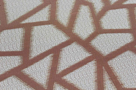 Cinnamon Triangle Metallic Jacquard - Custom Tablecloths
