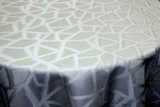 Crystal Triangle Metallic Jacquard - Custom Tablecloths