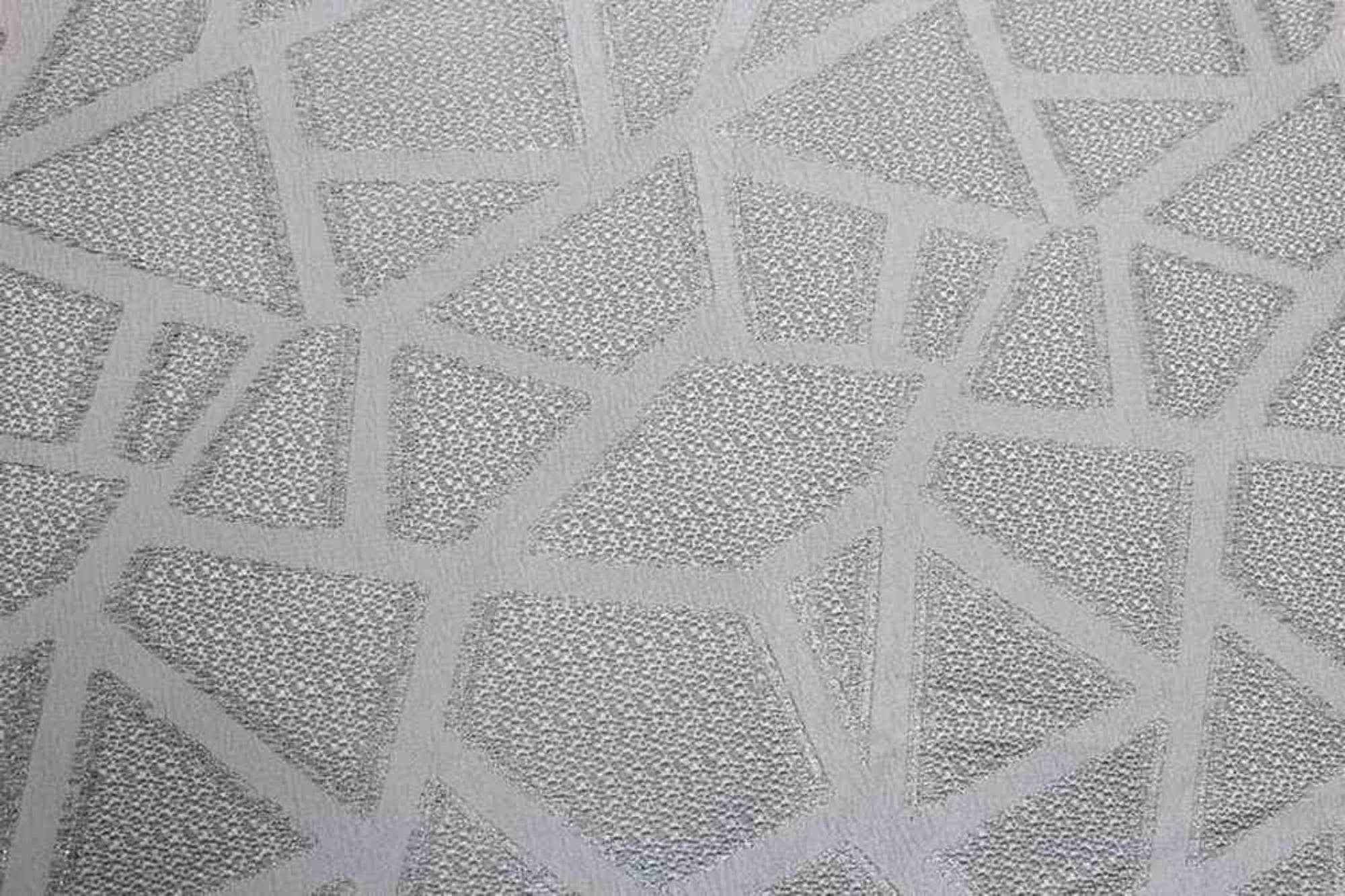 Crystal Triangle Metallic Jacquard Fabric by the Yard - 58 Inch Wide