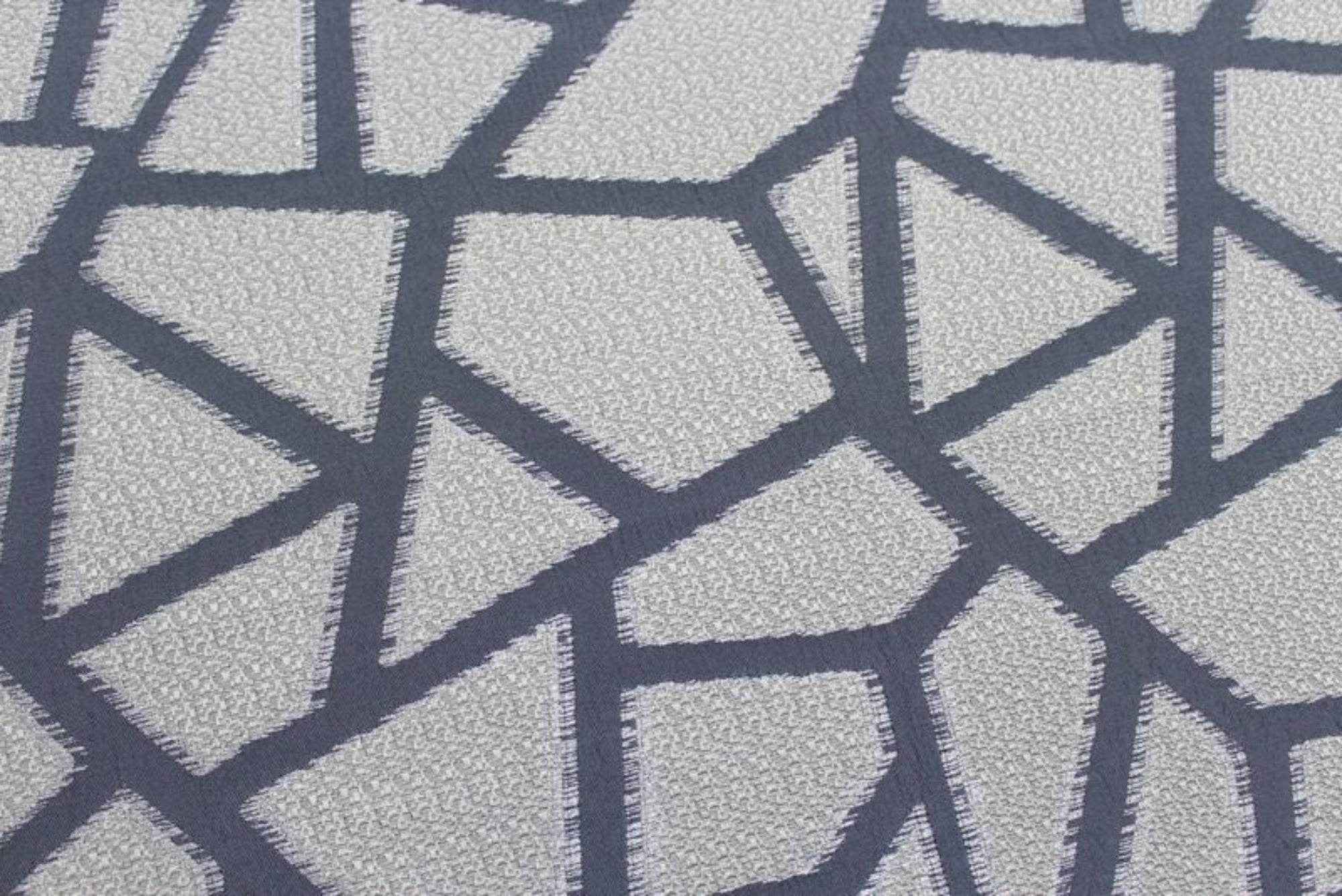 Delft Triangle Metallic Jacquard Fabric by the Yard - 58 Inch Wide