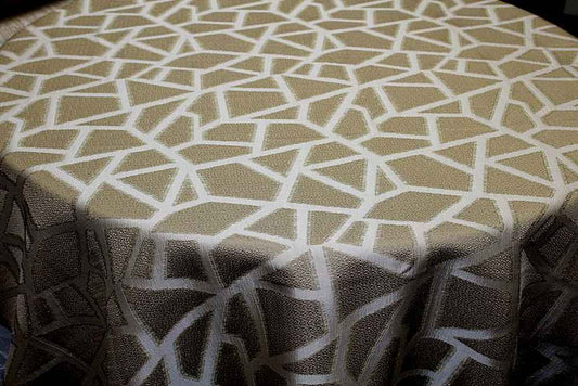 Gold Triangle Metallic Jacquard - Custom Tablecloths