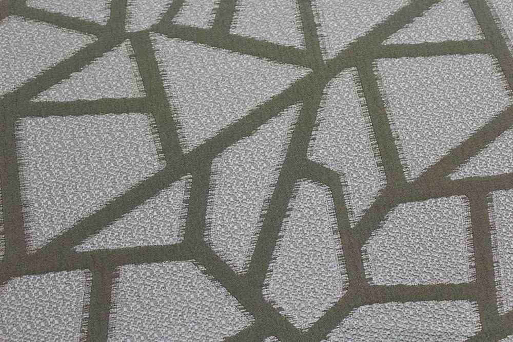 Sage Triangle Metallic Jacquard Fabric by the Yard - 58 Inch Wide