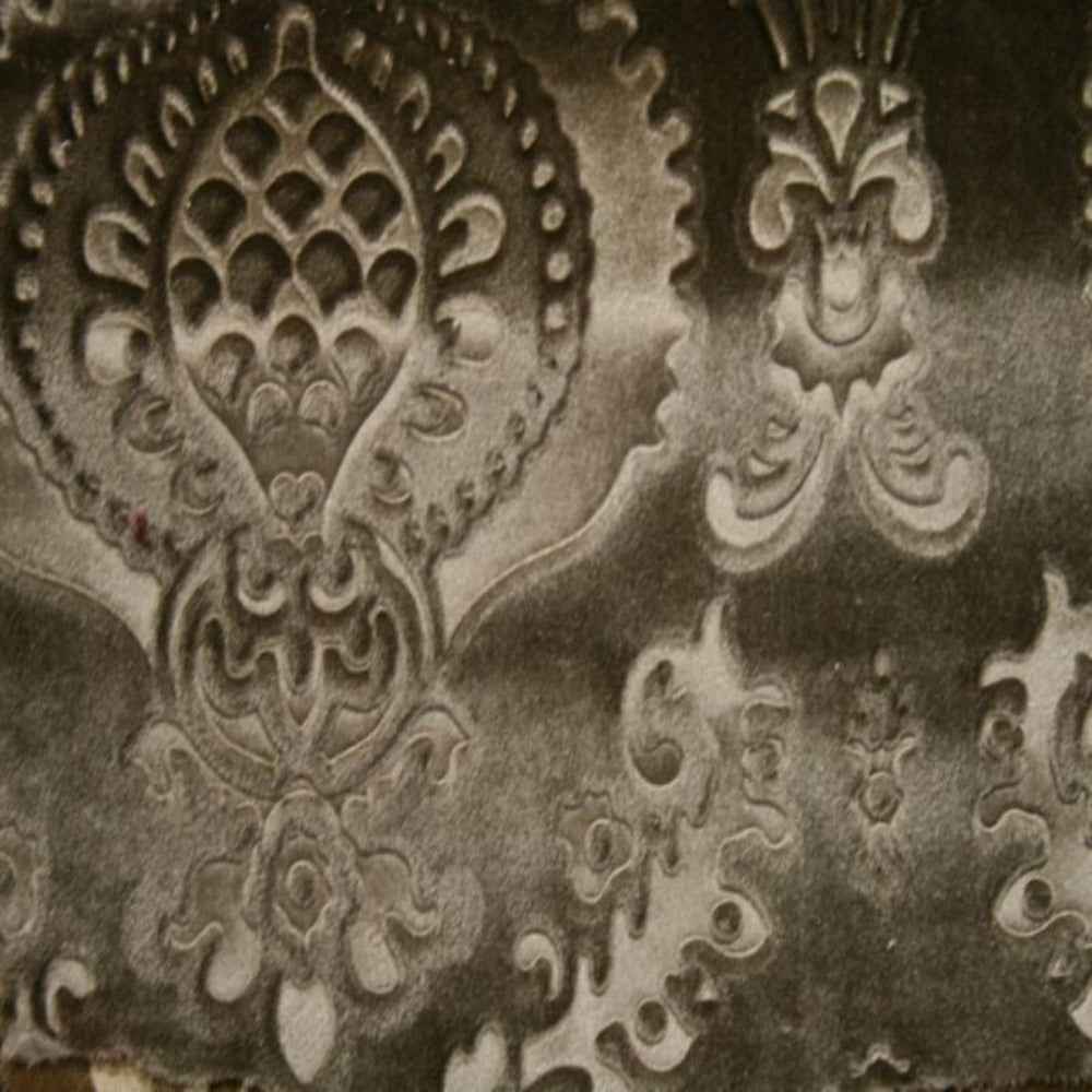 Taupe Brocade Damask Velvet - Custom Tablecloths