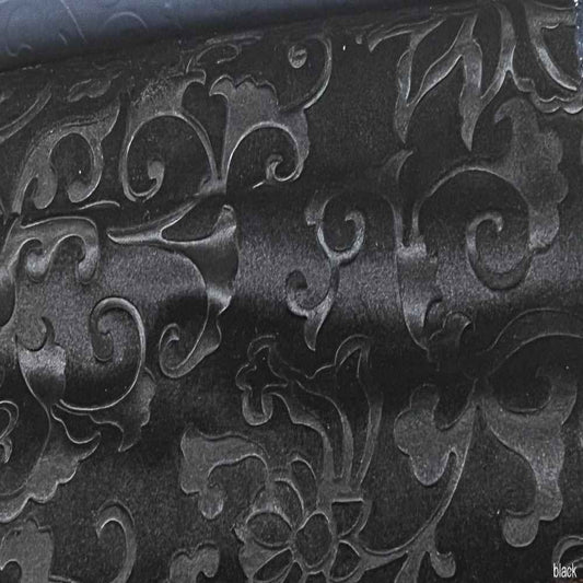 Black Vails Brocade Velvet - Custom Tablecloths