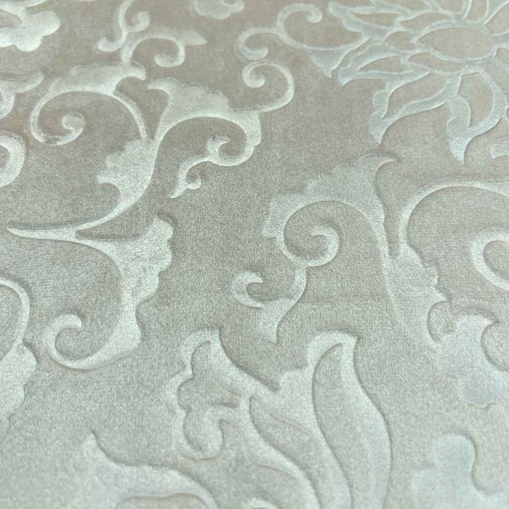 Ivory Vails Brocade Velvet - Custom Tablecloths