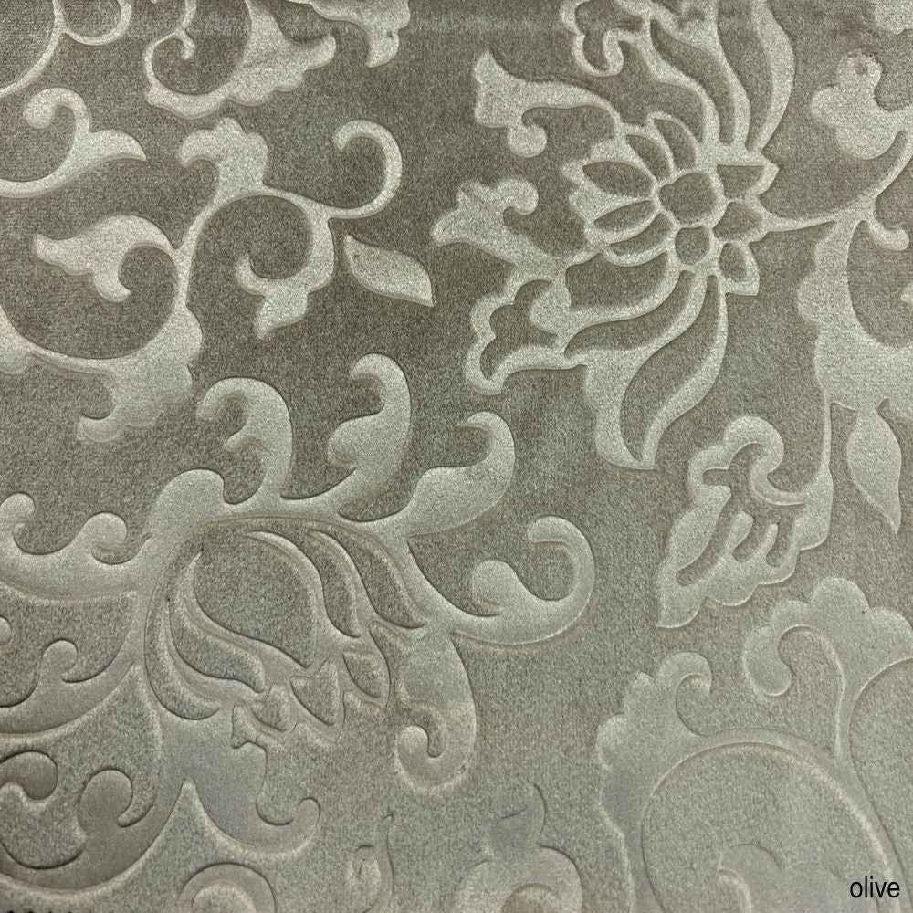 Olive Vails Brocade Velvet - Custom Tablecloths