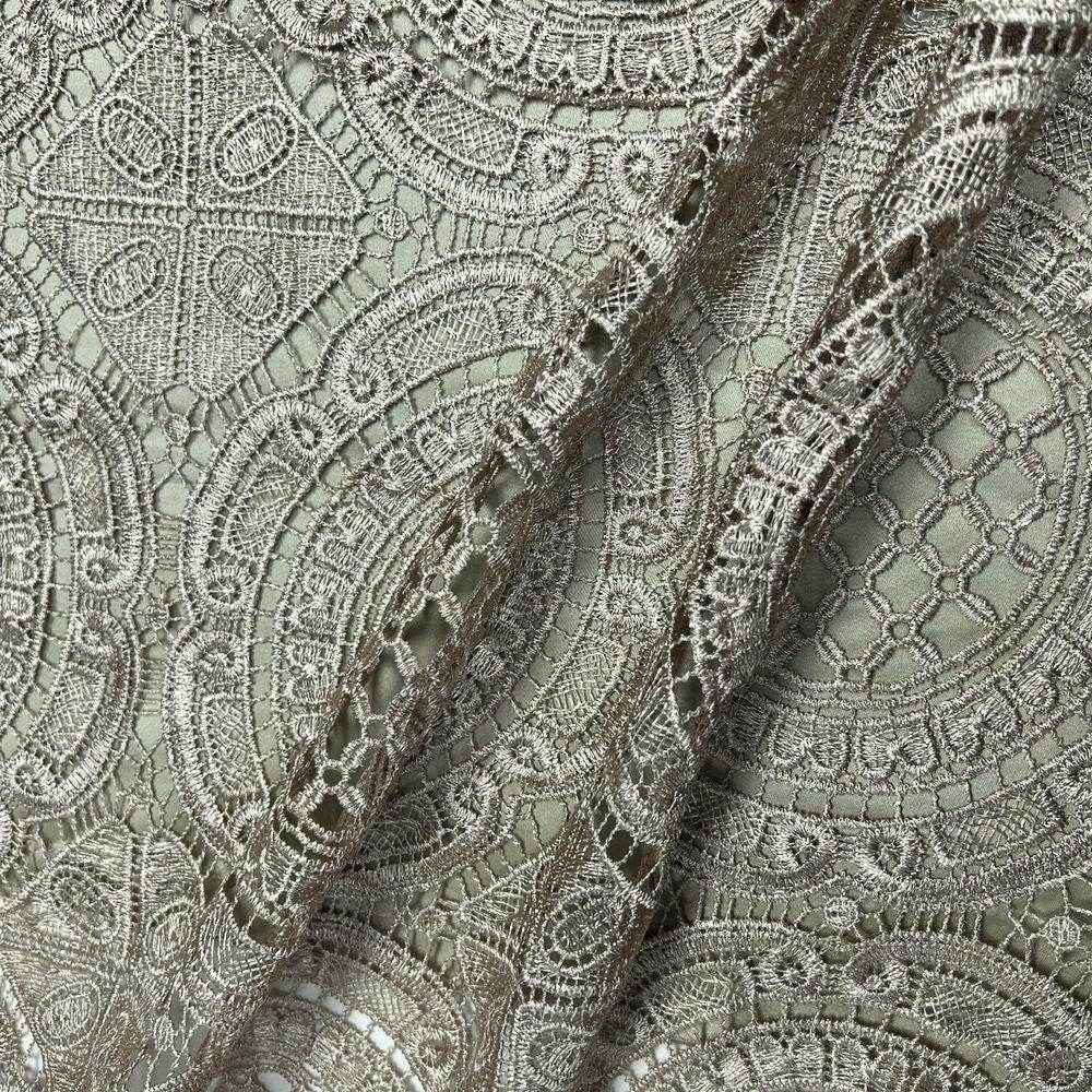 linen VENICE Lace Fabric by the Yard - 52 Inch Wide