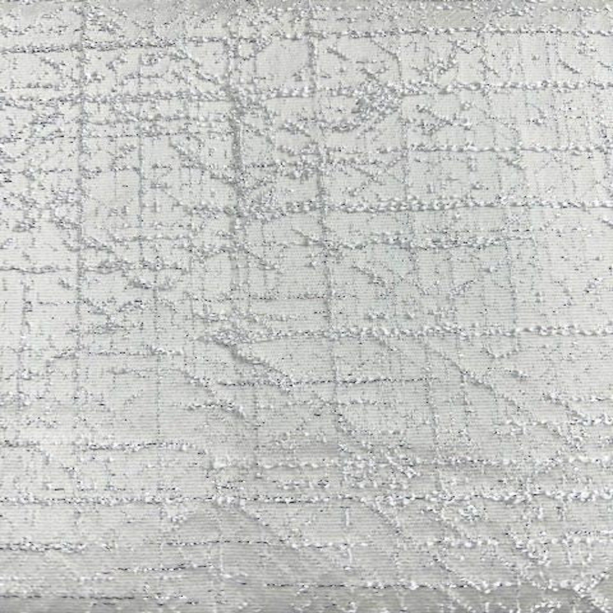 White Mumbai Sparkling Jacquard - Custom Tablecloths