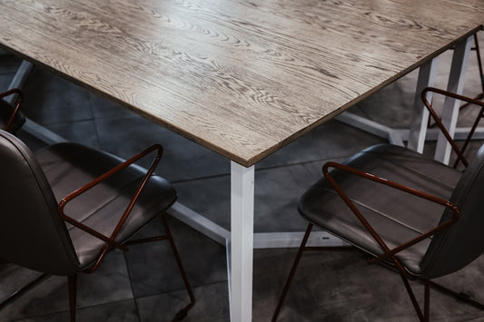 a table with chairs around it