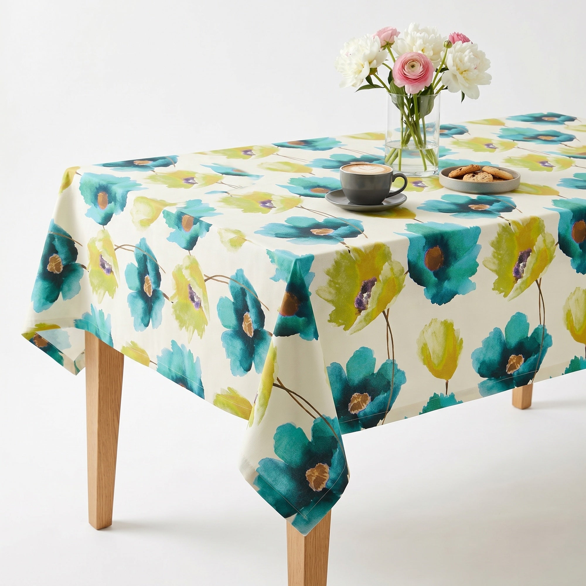 Anthium Turquoise Tablecloth