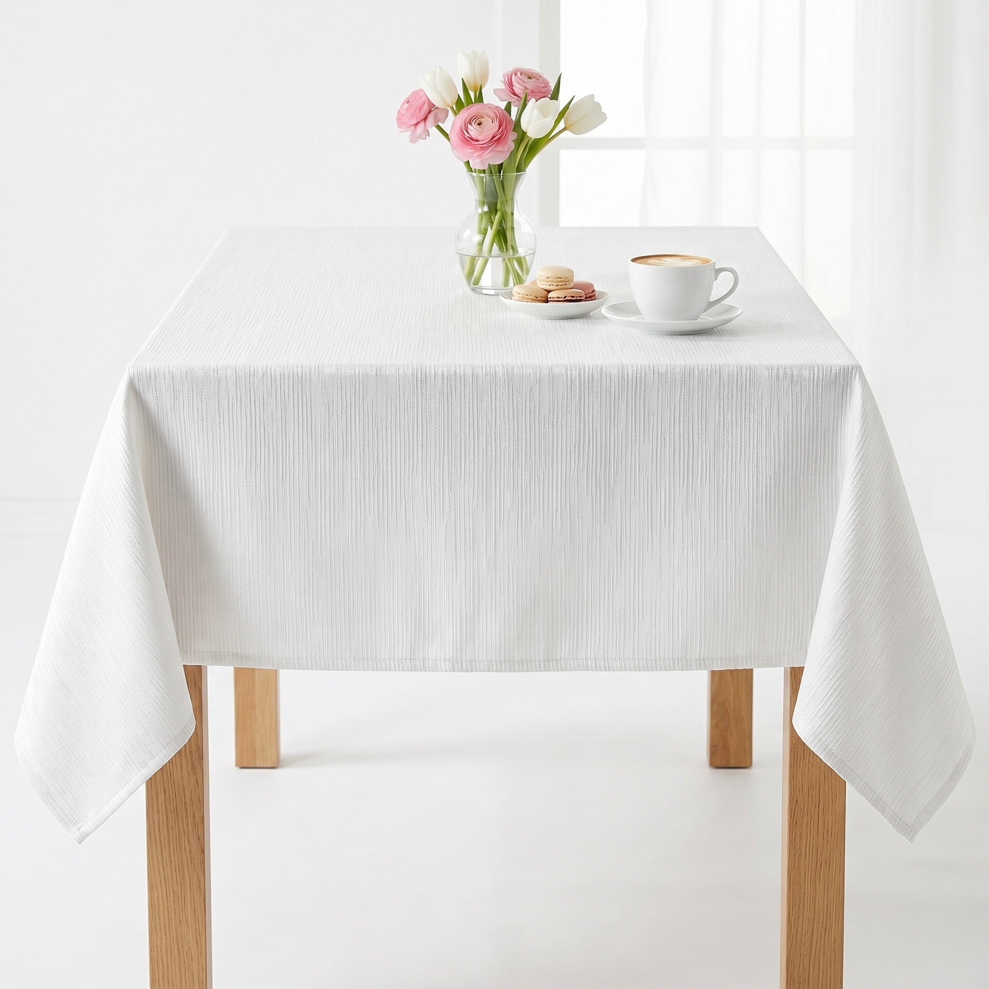 Colorado White/white Tablecloth